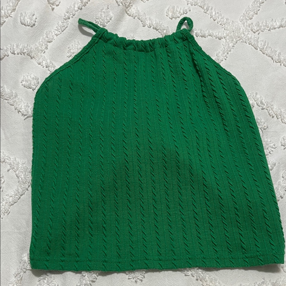 SHEIN Green Knit Crop Top